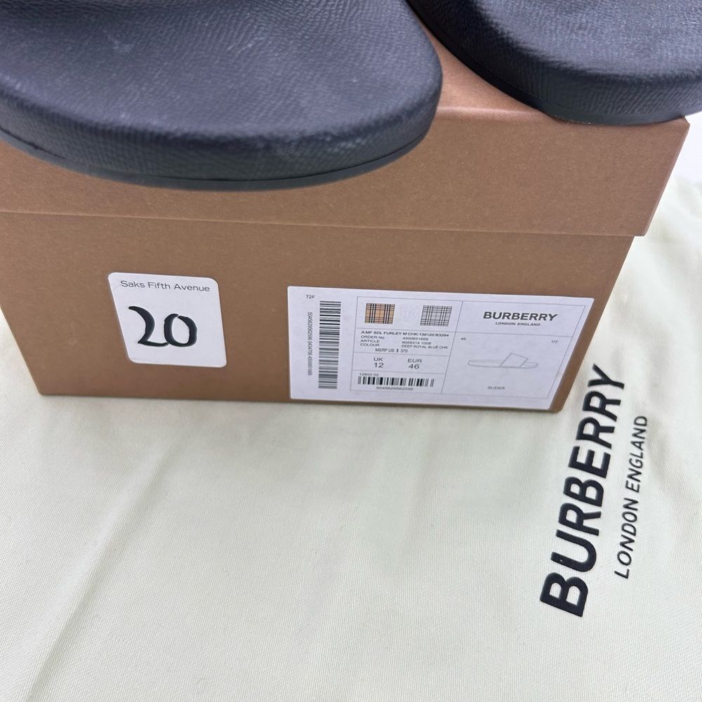 Men’s Burberry rubber pool, slides size 46 made in Italy - Picture 5 of 9